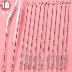 Straw Brush Clenaer Stainless Steel Flexible Bending Nylon Pipe Tube Long Handle Funnel  Bottle Cleaning  Set of 10 Brushes