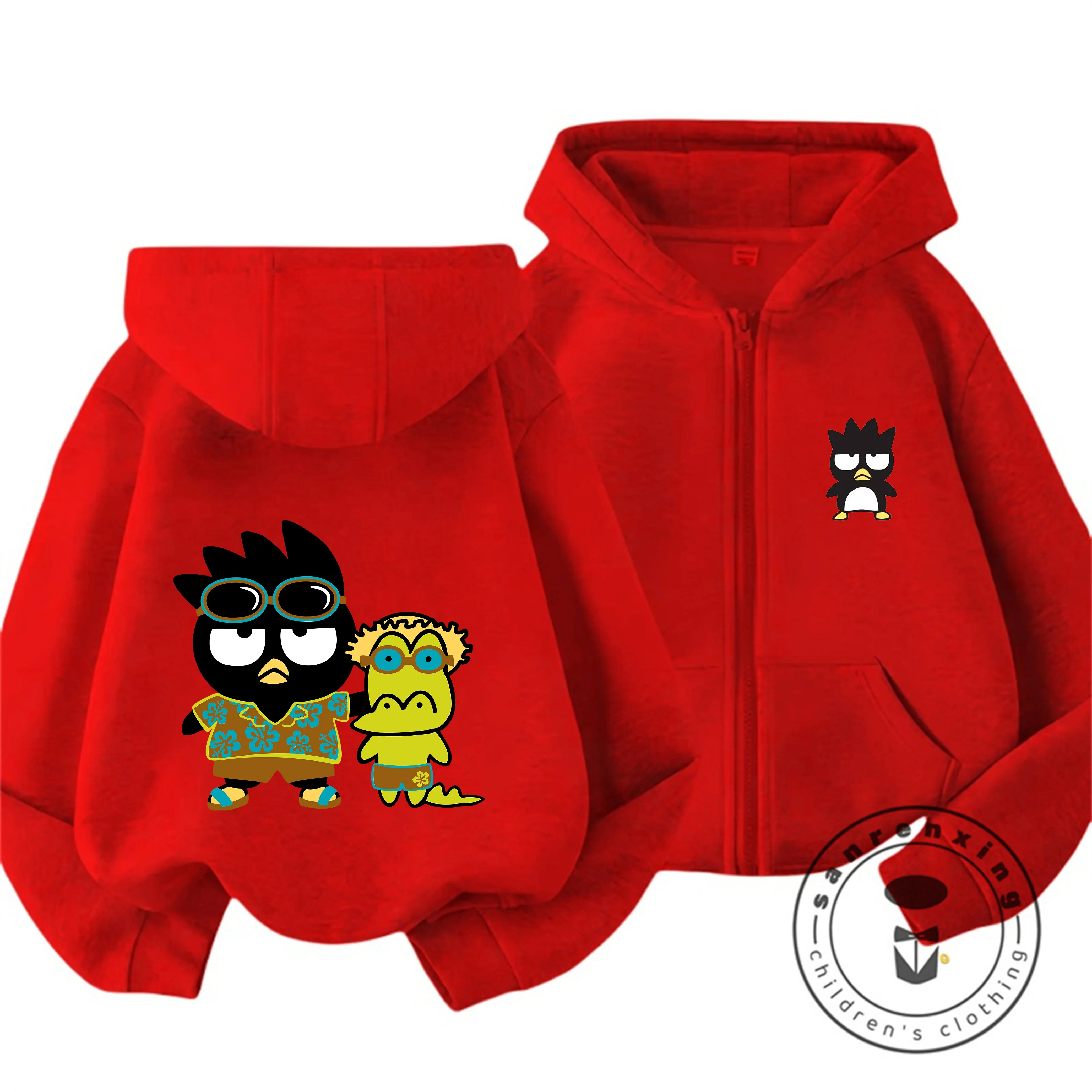 Kids New Fashion Zip Hoodie BADBADTZ-MARU Cartoon Lovely Design For Boys Girls Autumn Winter Warm Outfit 3-14 Years