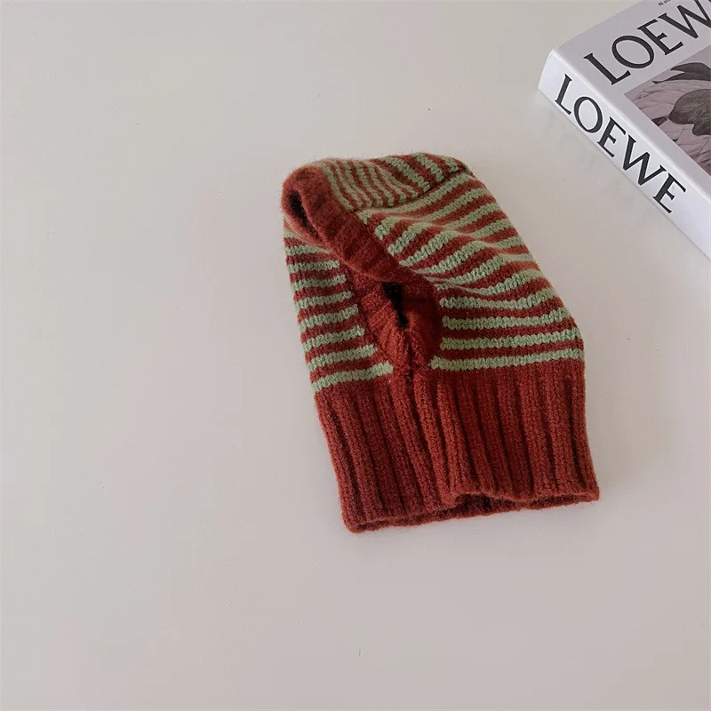 MILANCEL Baby-Strickschal mit Kapuze, warm, einfarbig, einteiliger Schal und Mützen für Kleinkinder, Kinderzubehör – Detail 19