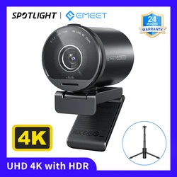 4K Webcam UHD Autofocus Live Streaming HDR Camera With Sony Sensor EMEET S800 Webcam With Dual Noise Cancelling Mics
