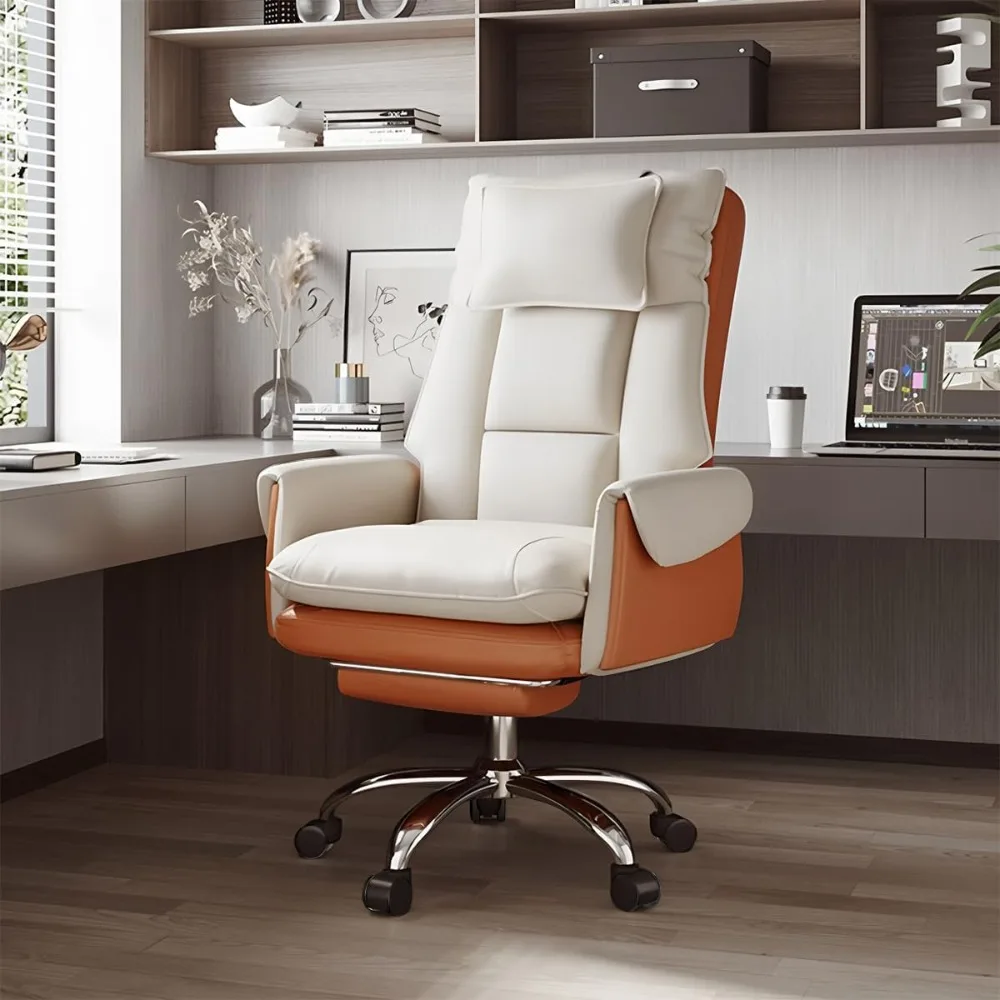 

Office Chair with Retractable Footrest, Heavy-Duty Ergonomic Chair, Adjustable Height High Back Computer Gaming Chairs