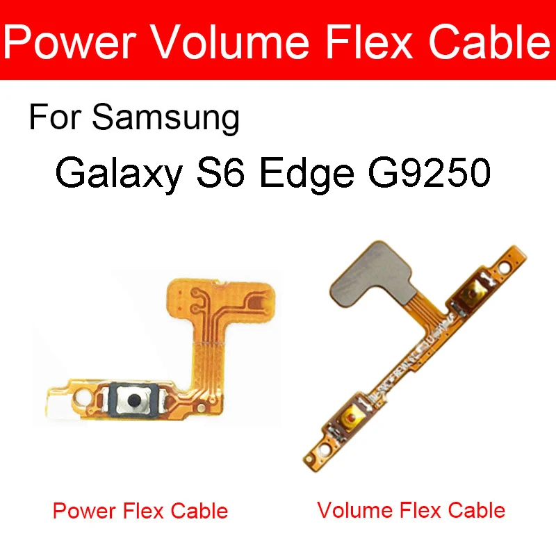 Power & Volume Flex Cable For Samsung Galaxy S6 Edge G9250 G925A/F/K/P/X On/off Audio Control Side Key Flex Ribbon Replacement