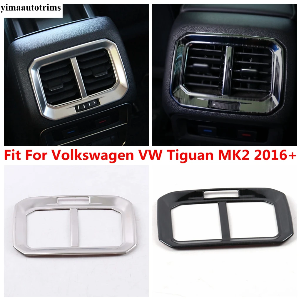 Car Rear Armrest Box Air Conditioning Outlet Vent Frame Cover Trim For Volkswagen VW Tiguan MK2 2016 - 2023 Interior Accessories