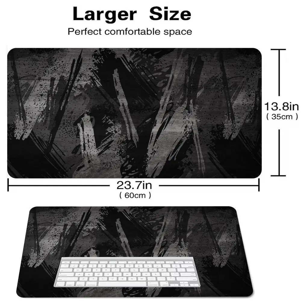 Cinza graffiti mouse pad grande computador escritório jogo tapetes de mesa xxl borracha antiderrapante teclado de jogos mousepads longos almofadas de mesa