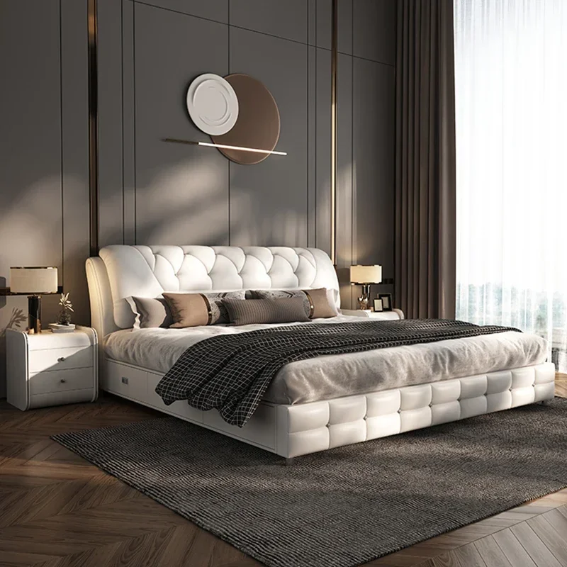 

Минималистичная двуспальная кровать для спальни, современная дешевая двуспальная кровать для хранения вещей, королевский размер, роскошная коробка Cama, комплект мебели в комплекте