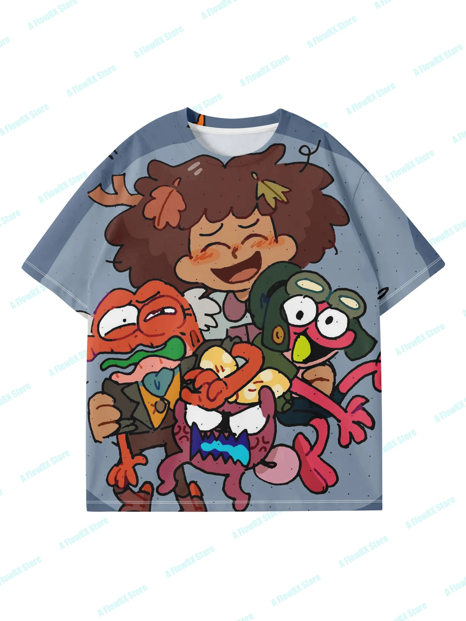 تيشيرتات Amphibia مطبوعة ثلاثية الأبعاد مثالية للاستخدام الخارجي غير الرسمي مناسبة للرجال والنساء والكبار والأطفال قابلة للتنفس ومريحة #1