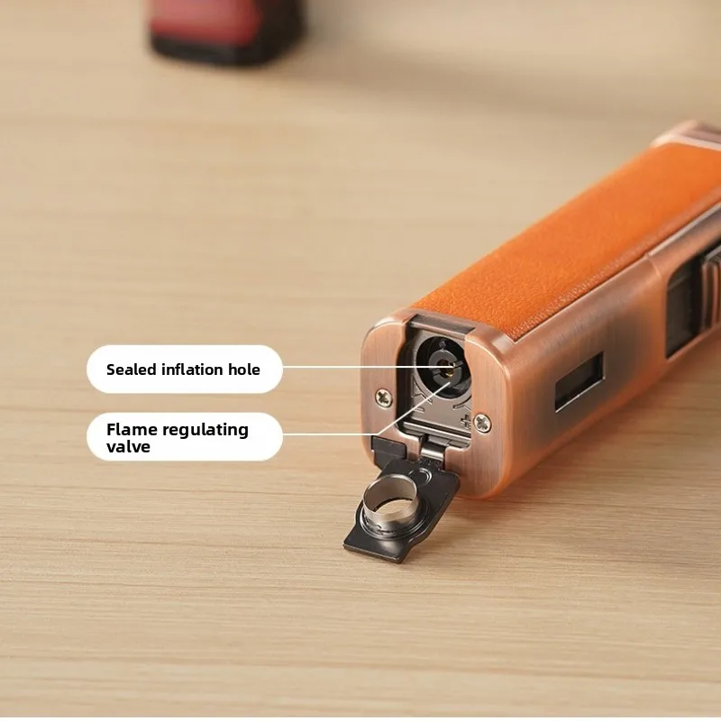 New 4-in-1 Three-prong Direct-injection Blue Flame Lighter Multi-functional Direct-injection Cigar Lighter Creative Personality - view 2