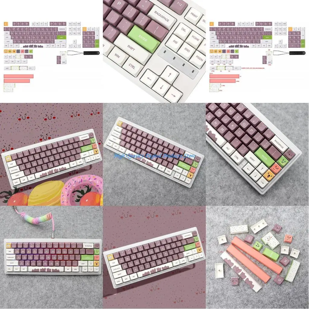 

U2JE PBT-клавишные клавиши 134 клавиши xda profile dye-sub cartoon-kecap набор для механической клавиатуры милый выражение тема