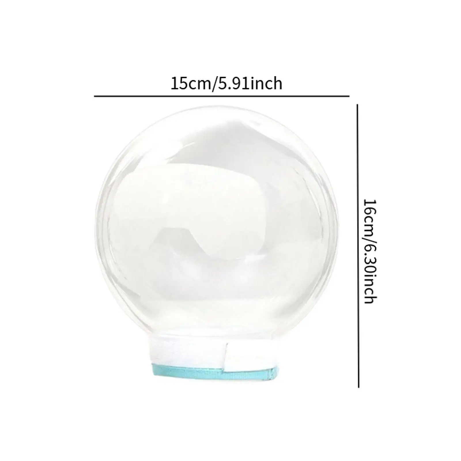 Breathable Cat Muzzle Transparent PVC Hood Comfort Fit with Sticky Closure for Grooming and Hygiene