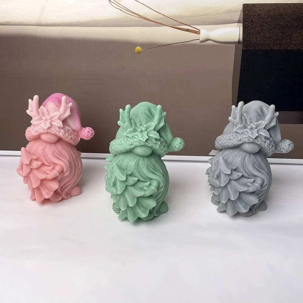 

Christmas Dwarf Candle Mold, Christmas Antlers Dwarf Pinecone Candle Mold, DIY Soap, Gypsum, Aromatherapy Candle Casting Mold