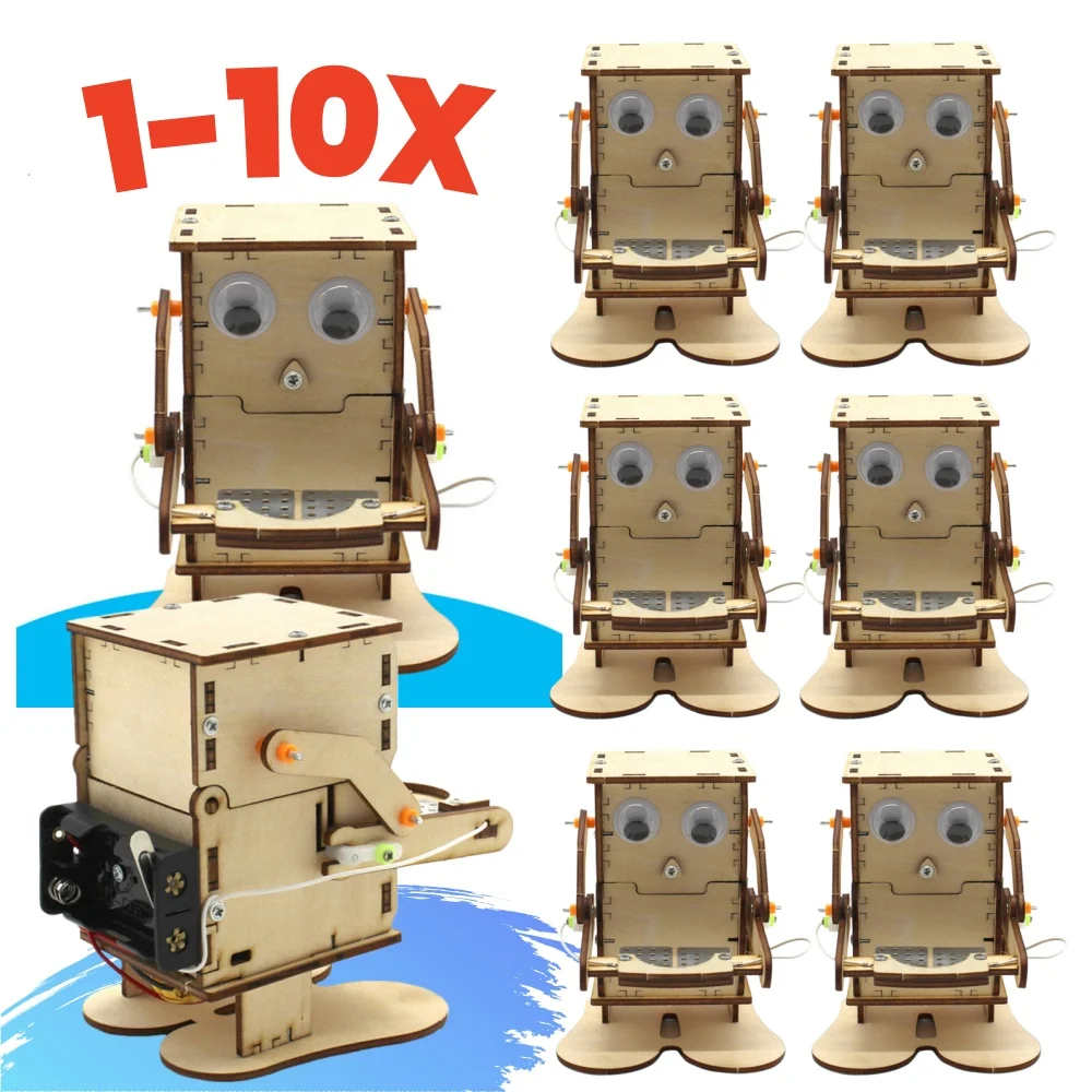 

1-10PCS DIY Robot Eating Coin Model Assemble Kit Mini Teaching Learning STEM Project Science Education Aid Gift for School Lab