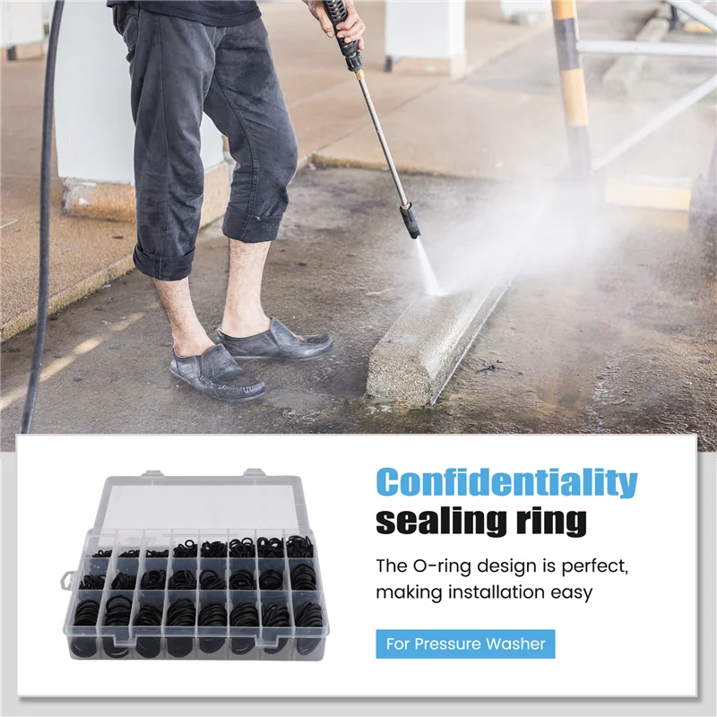 ABXF-1200 個 O リングシールワッシャー黒ゴム O リング配管ガスケット耐油高温オーリングキット