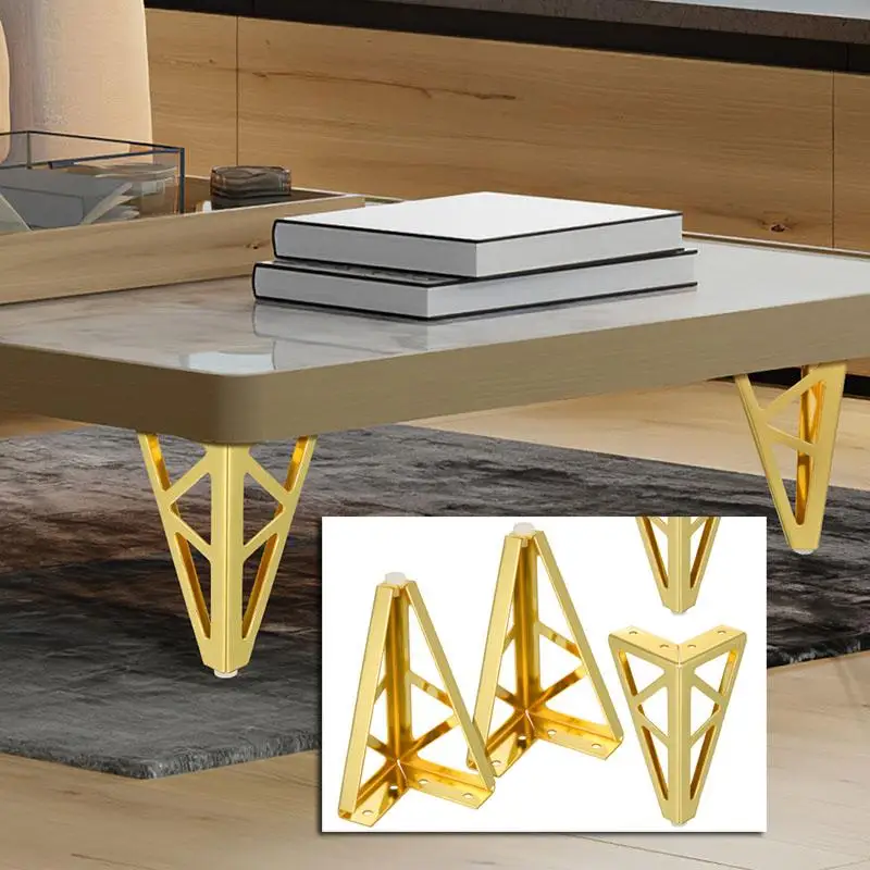 

Красивые 4- шт. современные металлические классические ножки с геометрическим рисунком, ножки дивана, золотой кронштейн для ног шкафа, жесткий
