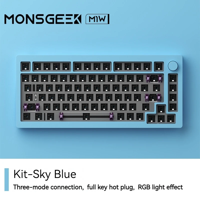 Imagem -05 - Akko-monsgeek M1w Kit Teclado Mecânico Mode 75 82 Chaves Junta de Alumínio Hot-swap Rgb sem Fio Gaming Acessório