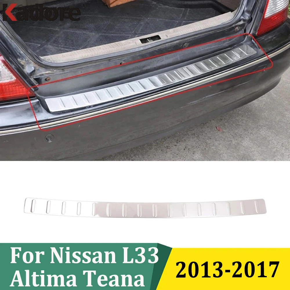 For Nissan Teana L33 Altima 2013 2014 2015 2016 2017 Outer Rear Bumper Guard Protector Plate Sill Trunk Streamer Accessories