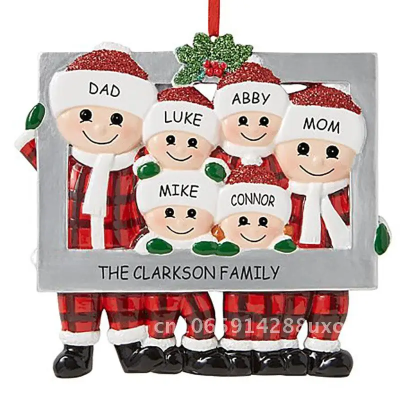 

Santa Claus ornament Christmas pendant creative cute family photo frame Christmas tree decoration