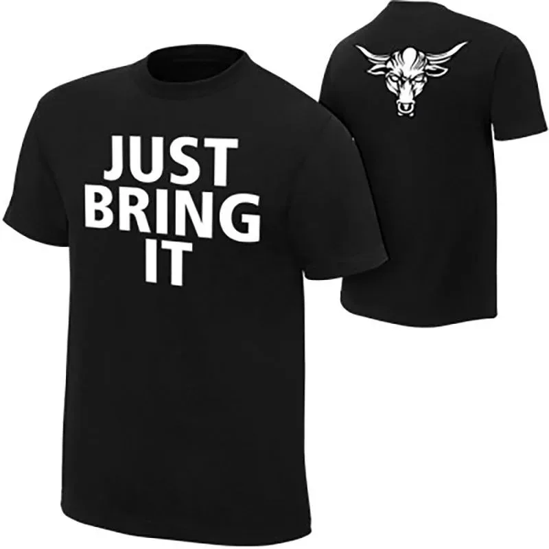 WWE Latest Gym T-shirt High Quality Wrestling Short Sleeve Men Loose Crew Neck Print Ring Pkt T-shirt Fashion Summer Top