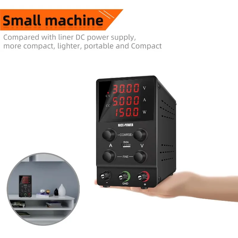 Power SPS305 30 В 5 А Источник бесперебойного питания постоянного тока Черный цифровой дисплей для ремонта сотовых телефонов Вход 220 В Выход 50 Гц