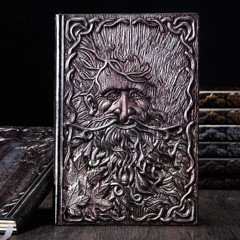 Vintage Tree of Life Embossed Leather Journal Fantasy Notebook Diary for Writing Gifts Men Women