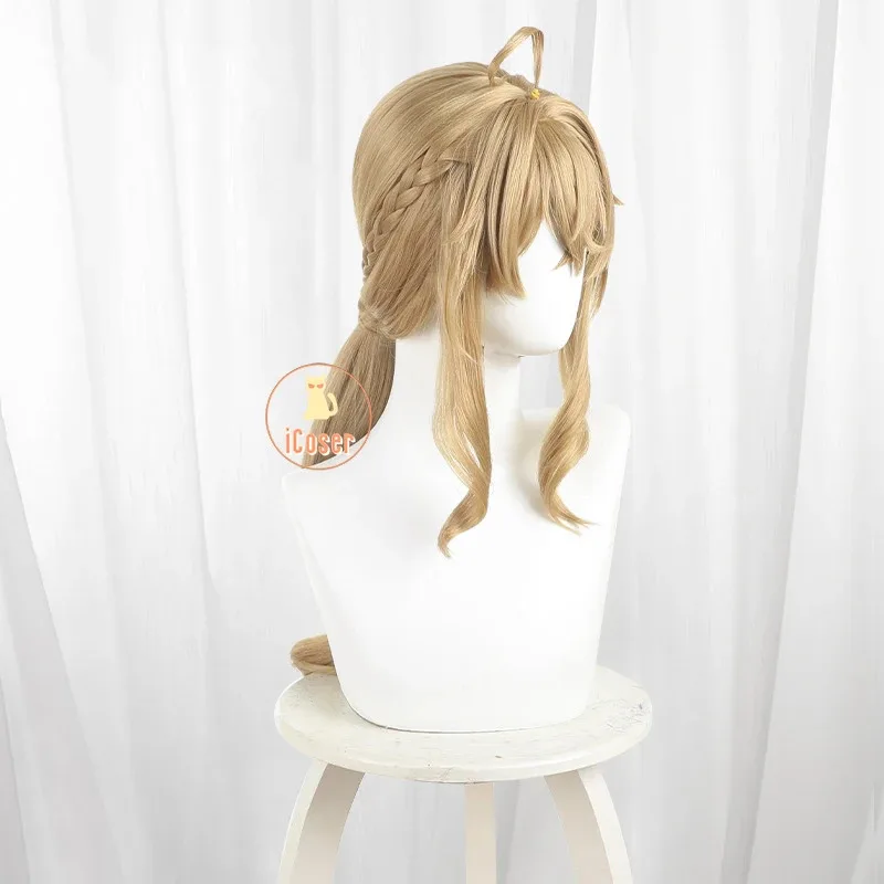 أسرار أنيمي الساحرة الصامتة مونيكا ايفريت شعر مستعار تأثيري شقراء ذيل حصان الشعر الطويل حفلة الهالوين للنساء الفتيات كرنفال