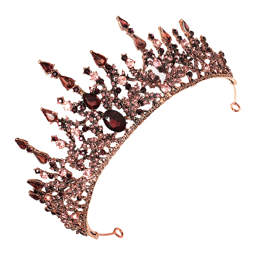 

1pc Vintage Alloy Crown Headdress Elegant Bridal Tiara Wedding Party Decor Charming Woman Crown Bride Hair Accessories