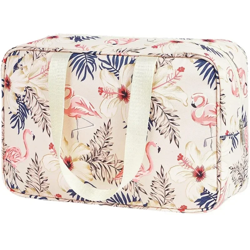 Portable Waterproof Makeup Bag Large Capacity Flamingo Wash Bag Multi-functional Storage Bag Wash Bag  Beautiful Bag  Niche Bag