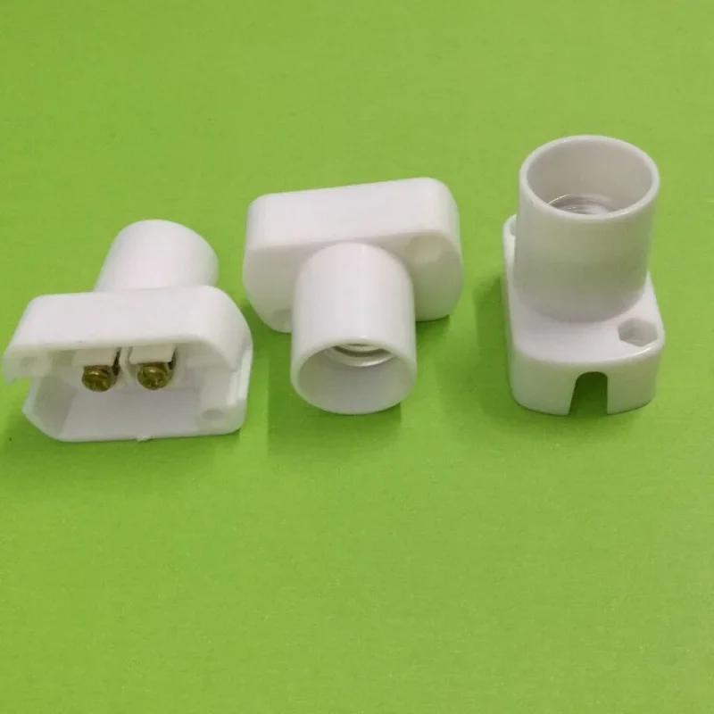 50PCS White Square Display Lamp Holder E14 LED Lighting Screw Lamp Base