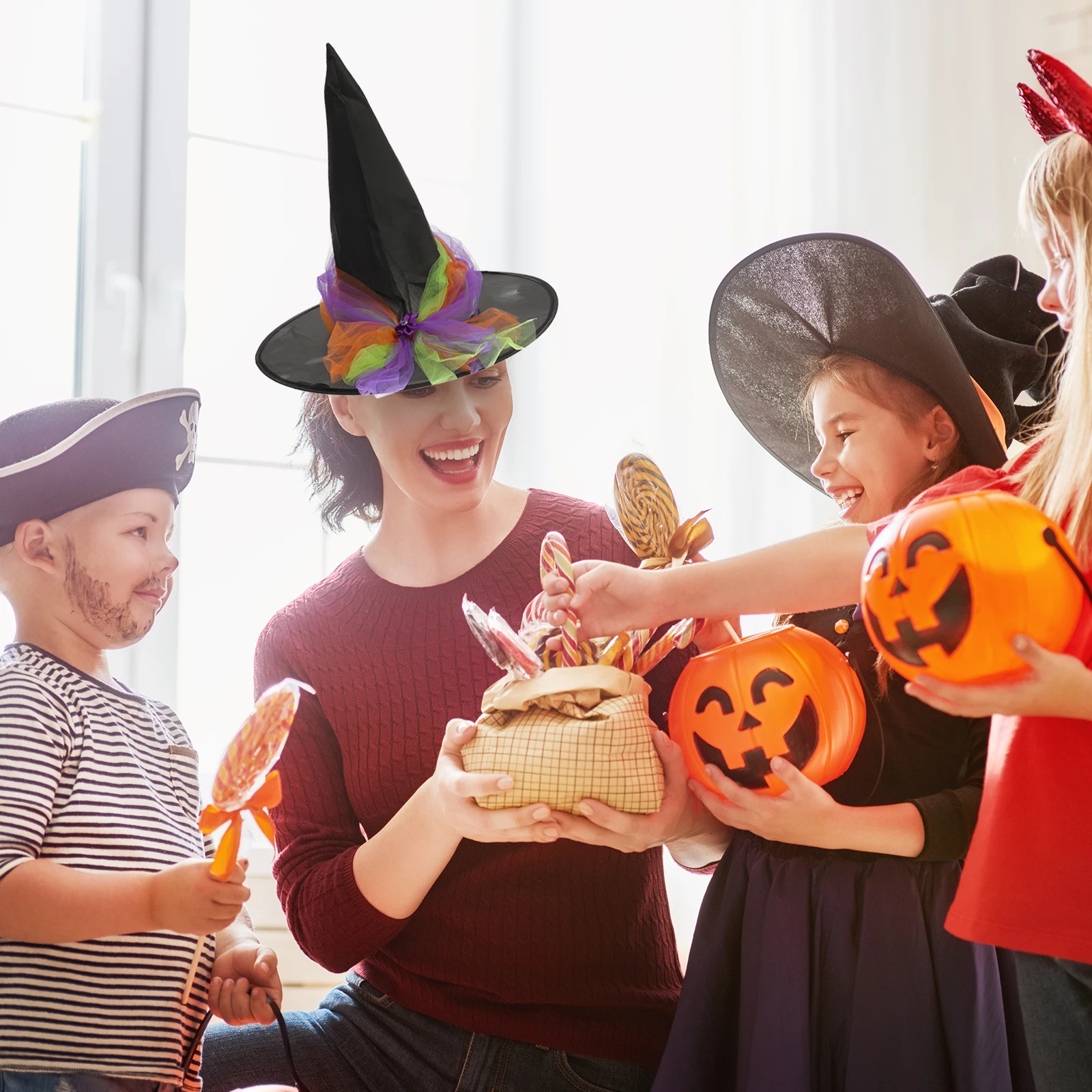 

Halloween Witch Hat Witches Hats for Women Purple Child Party Hood Cosplay Carnival Unique Accessories Suitable Size