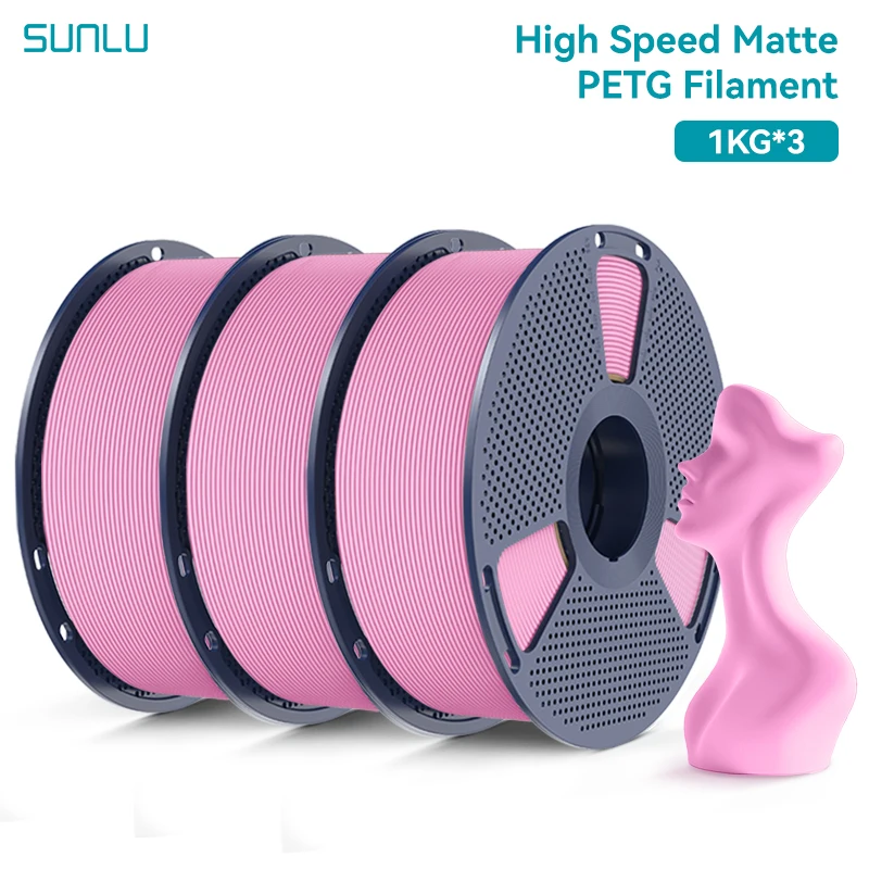 SUNLU High Speed Matte PETG Filament 1.75mm 600mm/s Snelle print, klittenvrij PETG filament, geschikt voor de meeste FDM printers, 1KG spoel