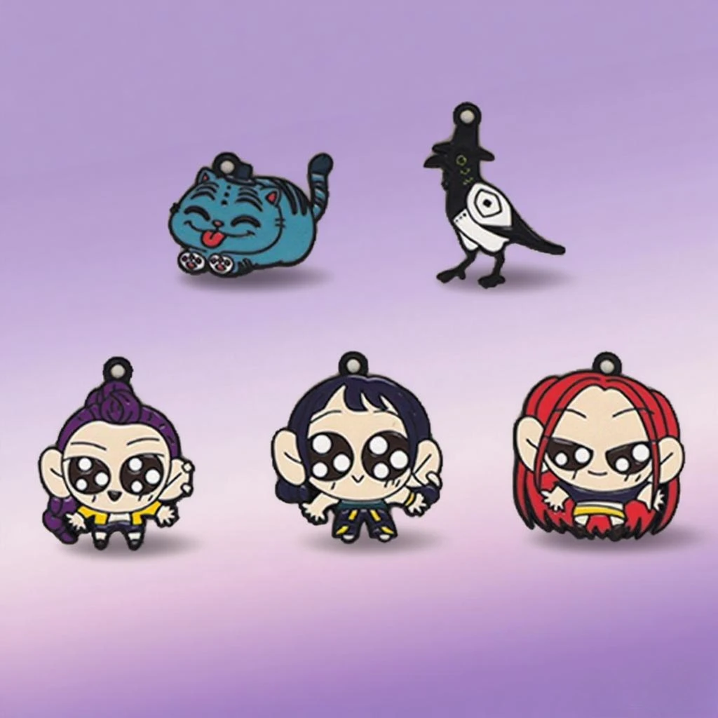 

10pcs Anime Kpop Charm Jewelry Accessories Diy Making Enamel Necklace Earring Pendant Keychain Charm Alloy Metal Black Plated