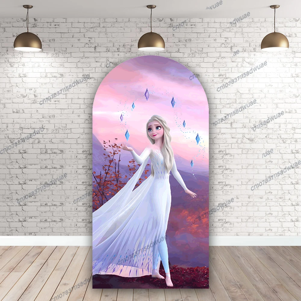 Frozen Elsa Birthday Party Photo Background, Arch Backdrop, Fotografia do chuveiro do bebê