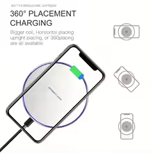 Carregador Sem Fio 30W Para Iphone 15, 14, 13, 12, X, Pro Max - Compatível Com Samsung, Xiaomi, Huawei