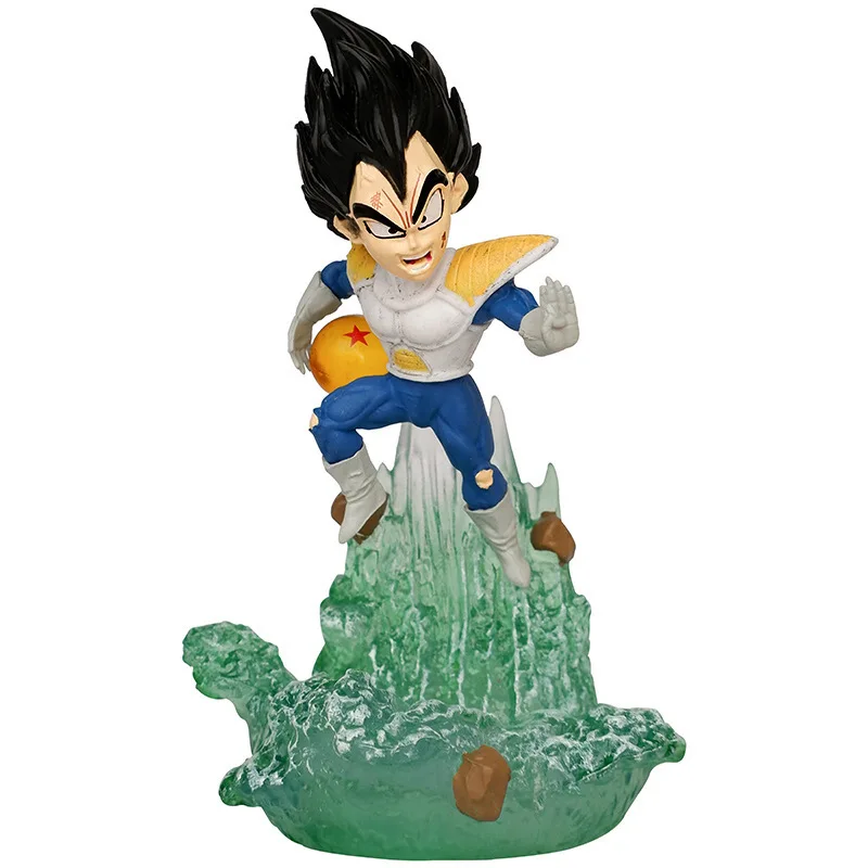 سلسلة Dragon Ball GK G5 الصفراء - جوكو ذات الشعر الأسود فيغيتا وفريزا، حلي هيكل السيارة القابلة للجمع 10.5 سم PVC محاصر