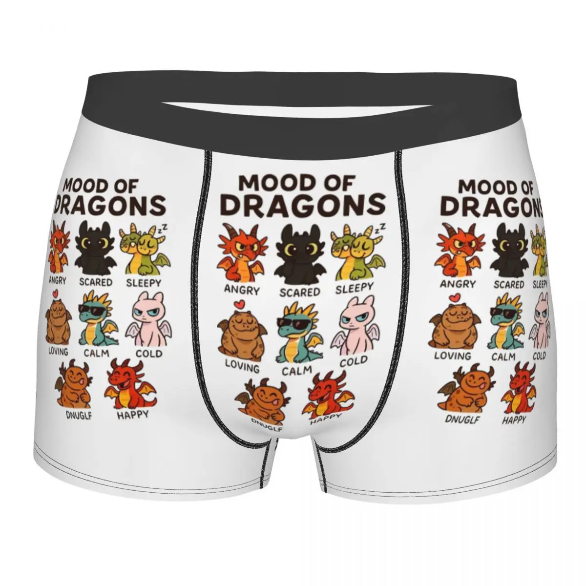

Men's Mood Of Dragons HTTYD Toothless Boxer Briefs Shorts Panties Polyester Underwear Homme Novelty Plus Size Underpants