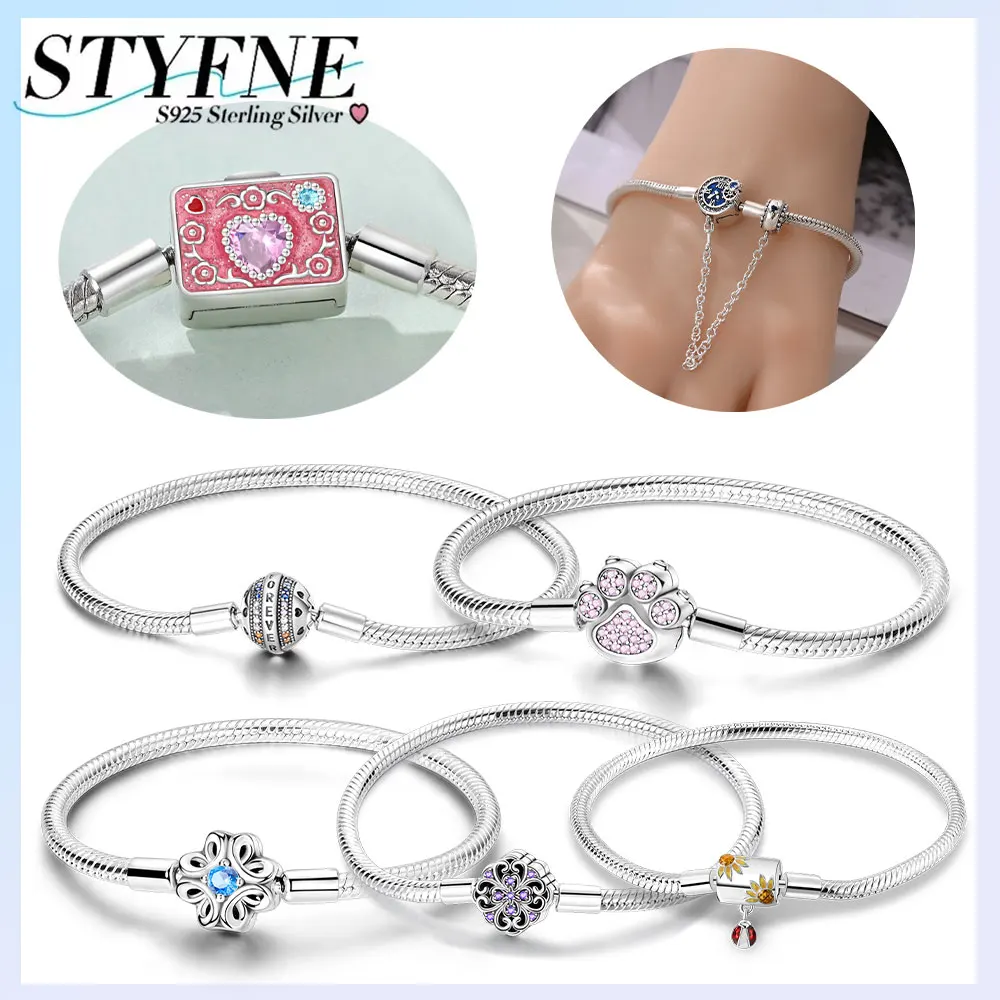 

Оригинальный браслет из серебра 925 пробы, женский фиолетовый Ловец снов, перо, бусина, флакон духов, ручная цепочка, ювелирные изделия, юбилей, прекрасный подарок