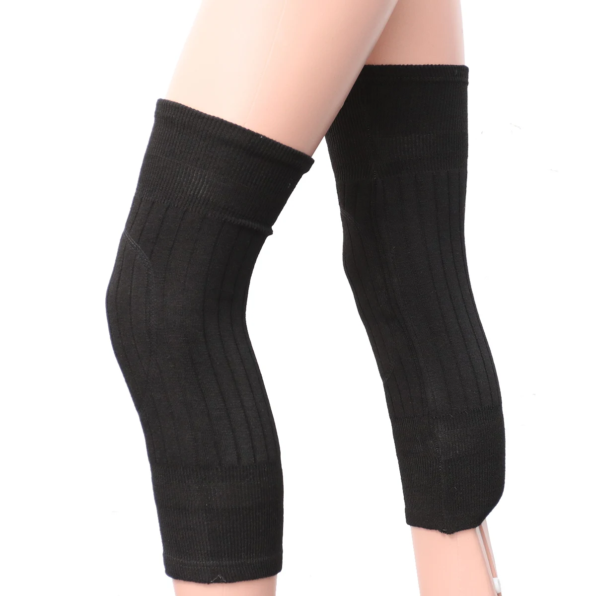 

1 Pair Wool Knee Sleeves Unisex Thickened Elastic Winter Knee Brace Warmers Running Cycling Outdoor Arthritis Prevention Pad