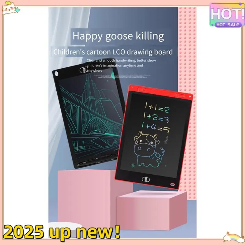 12 Inch LCD Writing Board Drawing Board Color Graffiti Board For Students Toys Christmas Birthday Gift Pink