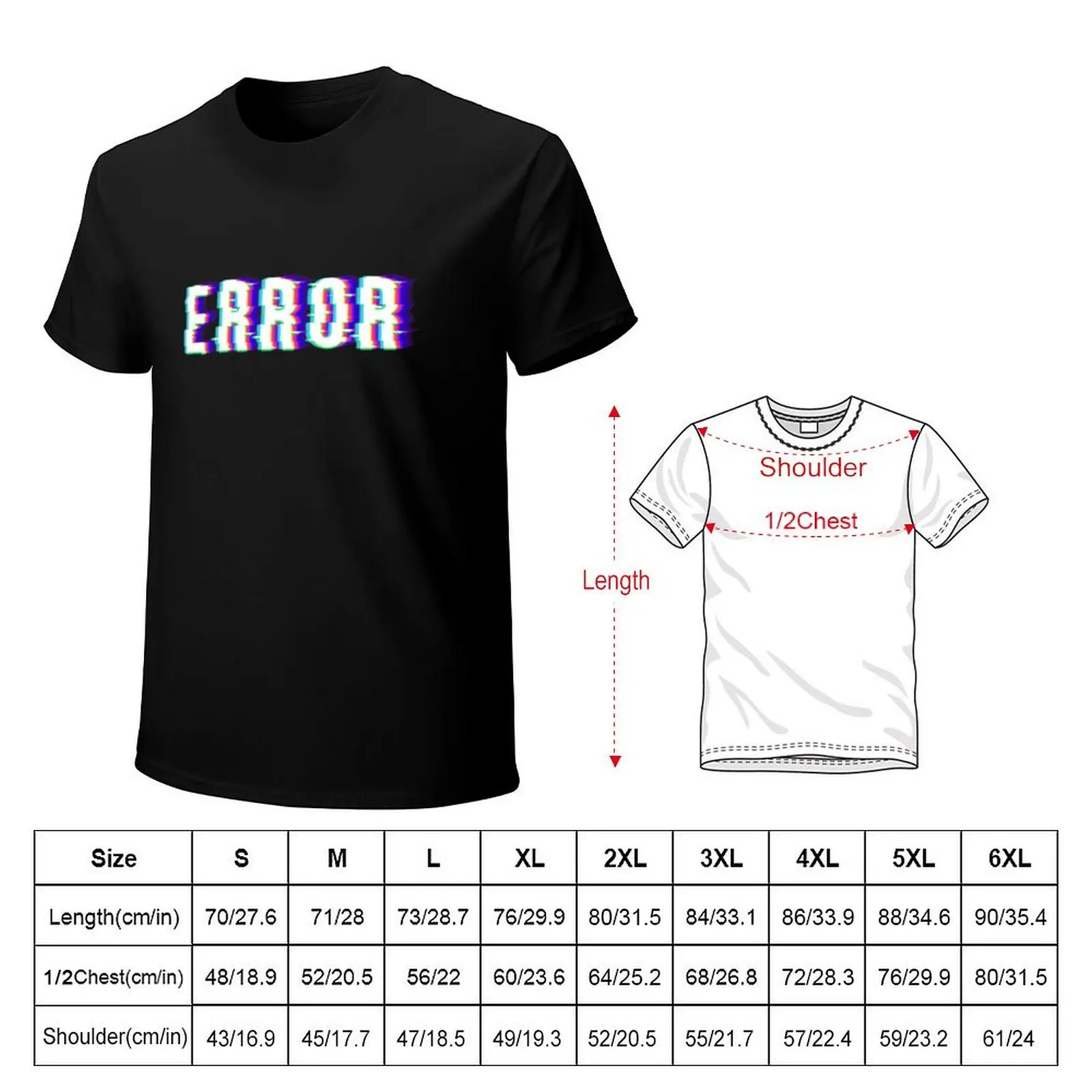 ERROR T-Shirt Work Short Sleeve Cotton Top