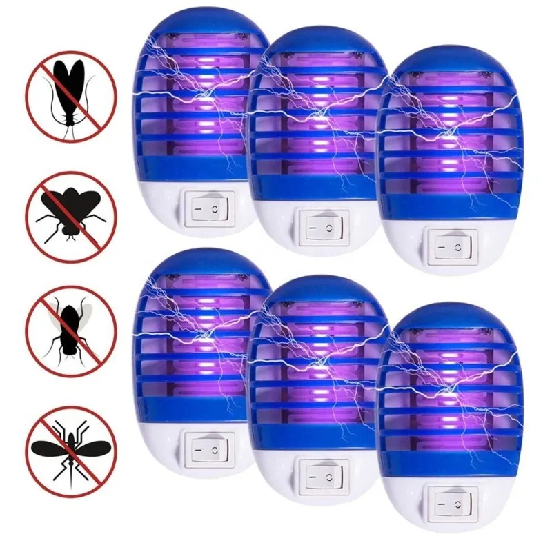 Lámpara eléctrica para mosquitos, repelente de insectos, trampa LED, mata insectos UV, mosquitos electrónicos ecológicos para el hogar de verano