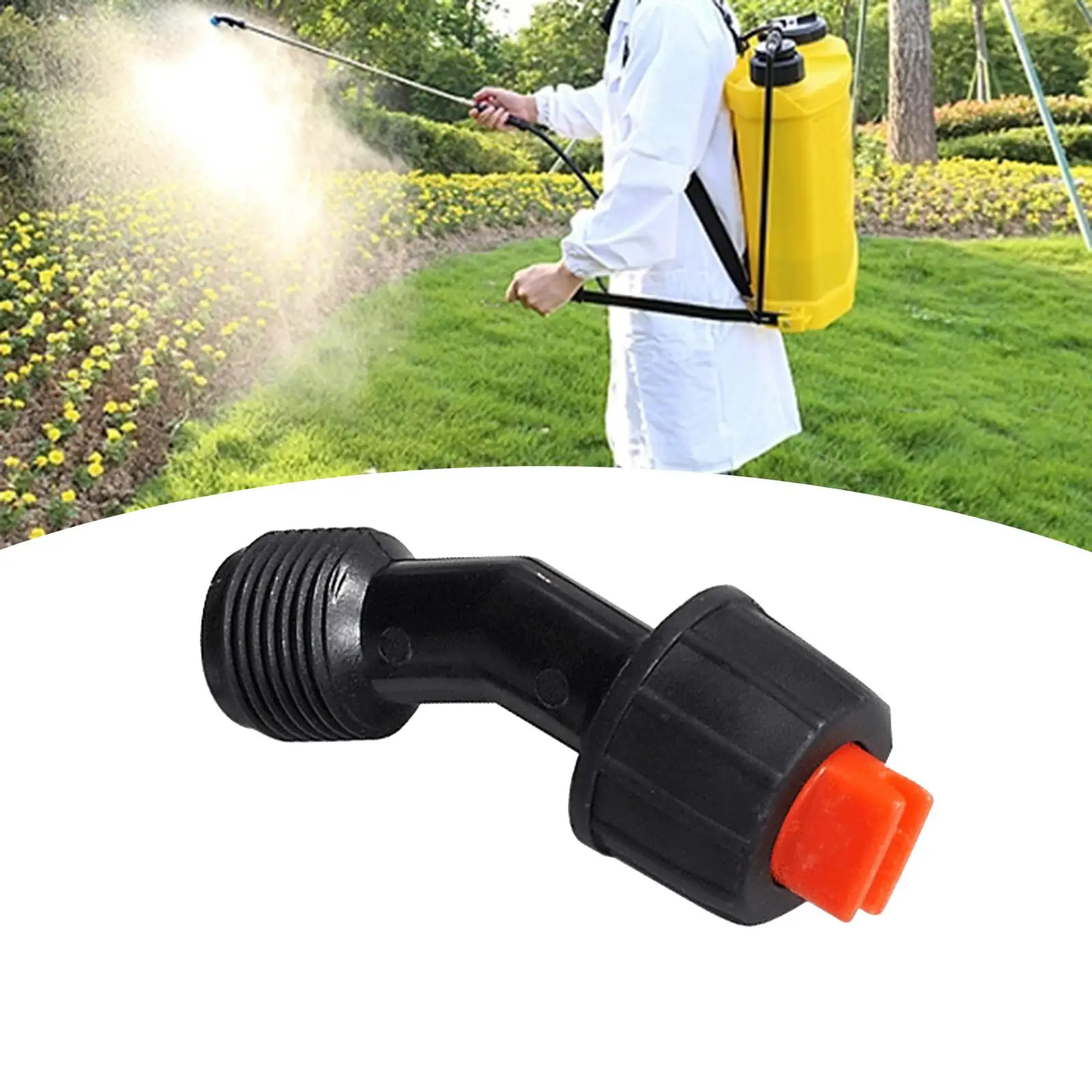 Garden Sprayer Pump Nozzle Replacement Adjustable Fan Shaped Flat Bottom Spray Tip for Greenhouse Watering Tasks