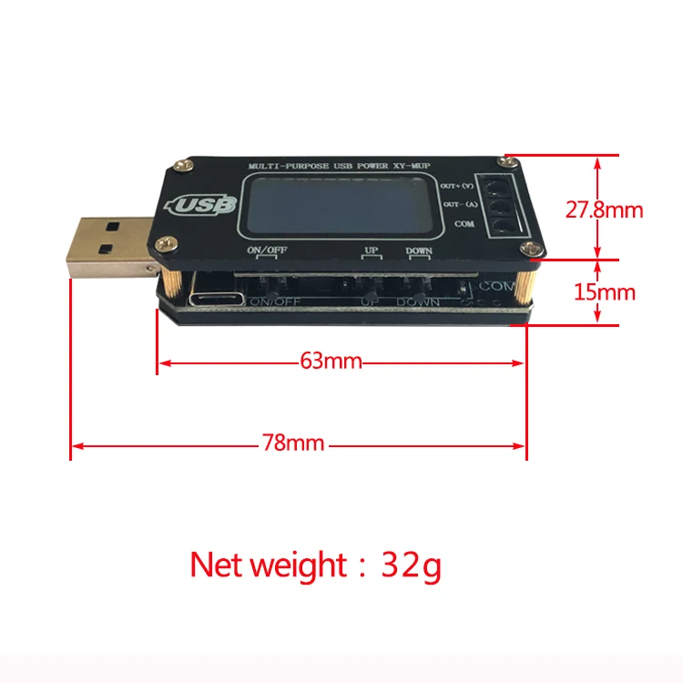 XY-MUP Multi-function USB Voltage Amp Power Meter DC DC Boost Buck Regulated Power Supply
