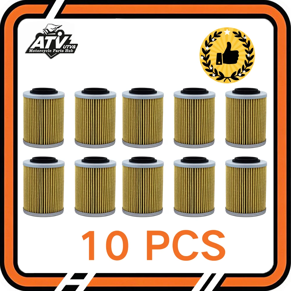 

10PCS Oil Filter For Can-Am Maverick 1000R 4x4 Seadoo 900 Ski-Doo 420956123 420-956-123 420956120 36-115RB-X353