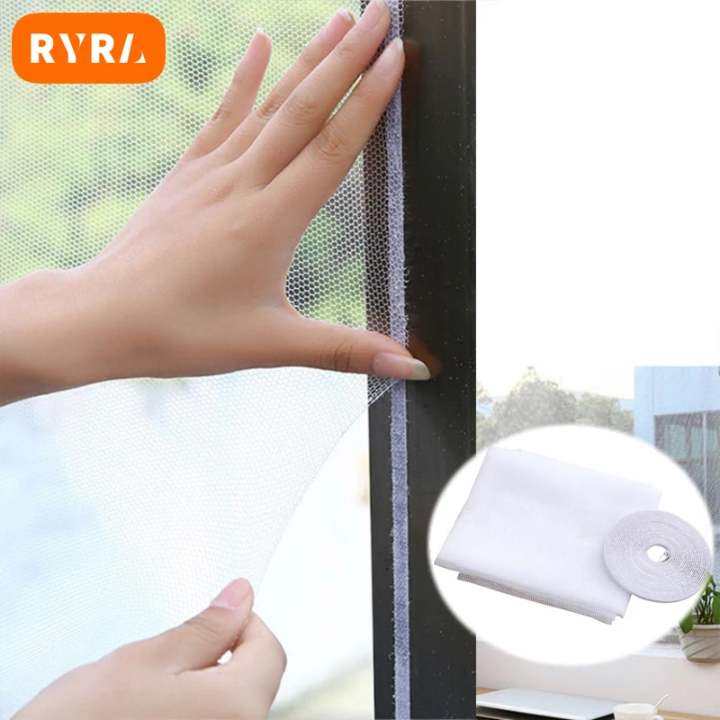 Fly Mosquito Window Net Insect Mesh Window Screen Net Indoor Mesh Bug Mosquito Net Easy To Fit with Tape Home Textile