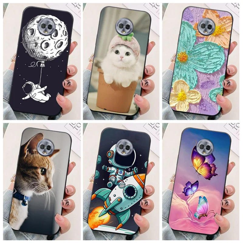 Funda de silicona con diseño de astronauta para Motorola Moto G7 Power, funda trasera para Moto G6 Plus, funda protectora para Moto G7 Power