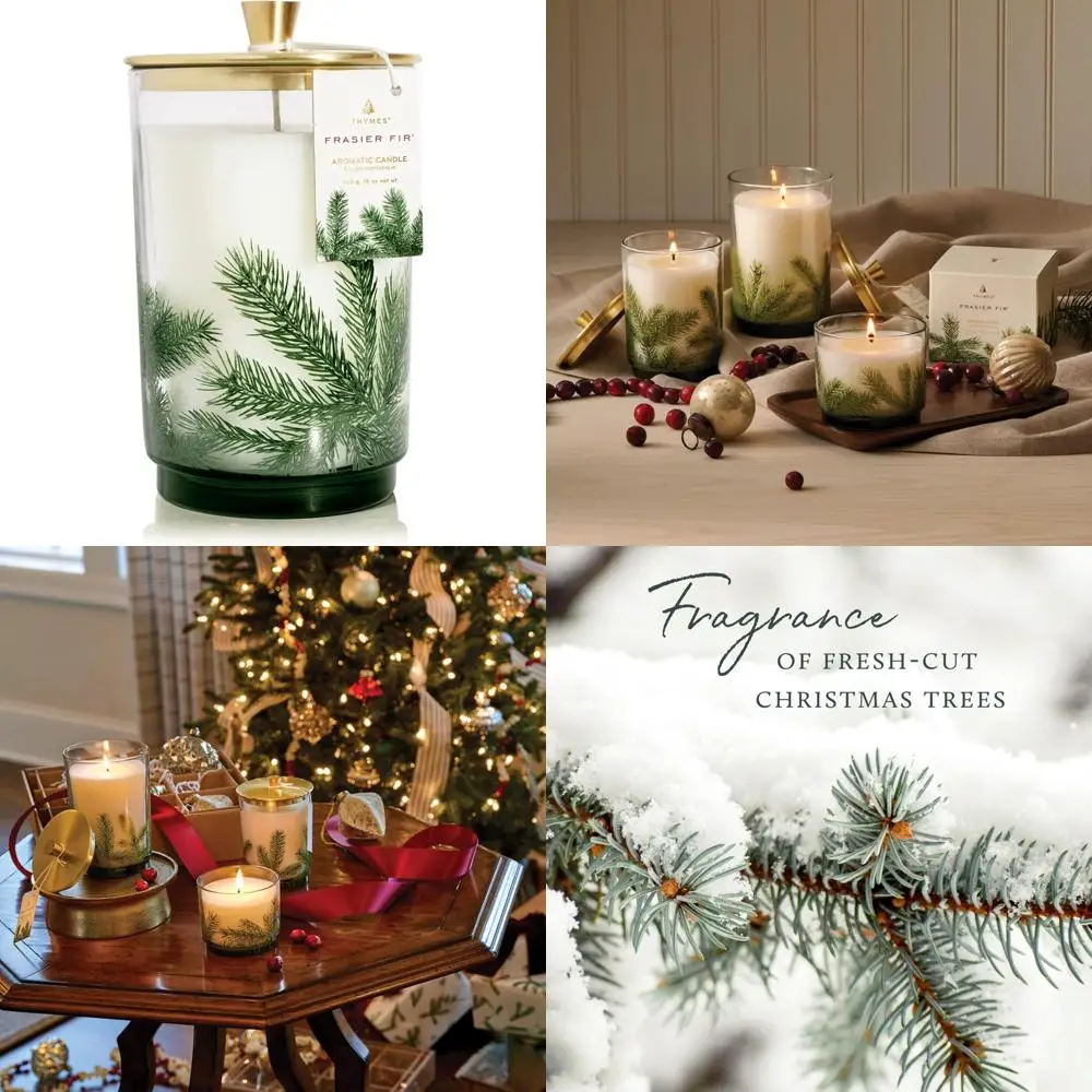 

Elegant Siberian Fir and Cedarwood Scented Candles - Heritage Pine Needle Luminary Candles - Crisp Fragrance for Home