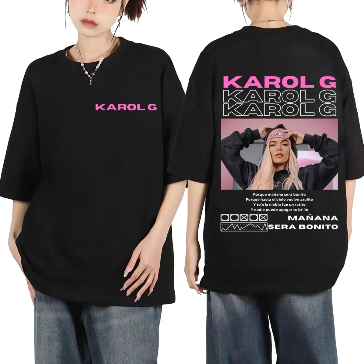 

Singer Karol G MAÑANA SERÁ BONITO Album Merch T Shirt Men Women Clothing Fashion Aesthetic T-shirts High Quality Cotton T-shirt