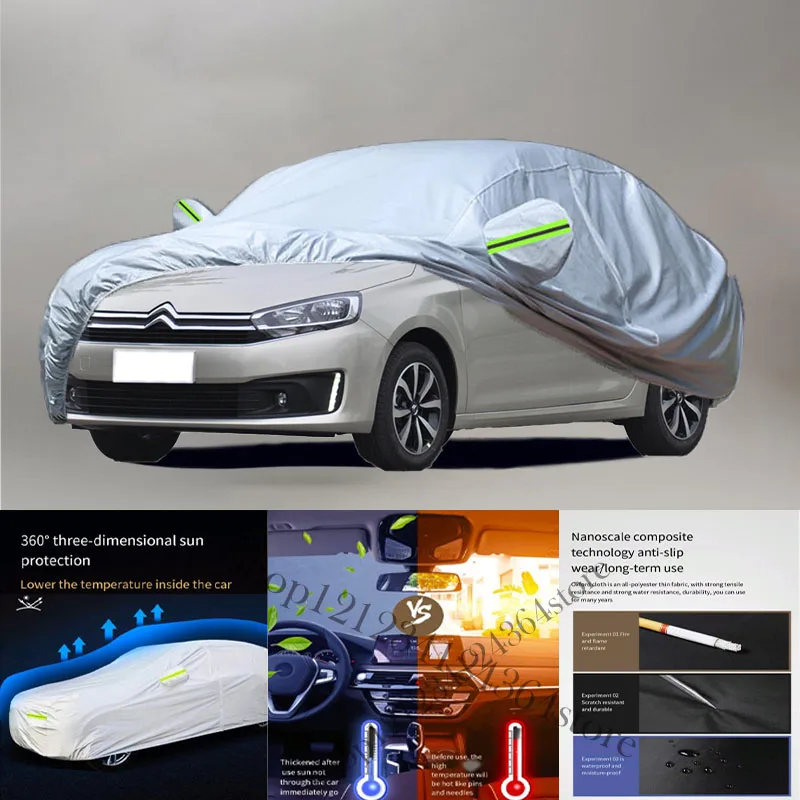 

For Citroen C4 fit Outdoor Protection Full Car Covers Snow Cover Sunshade Waterproof Dustproof Exterior Car cover protection