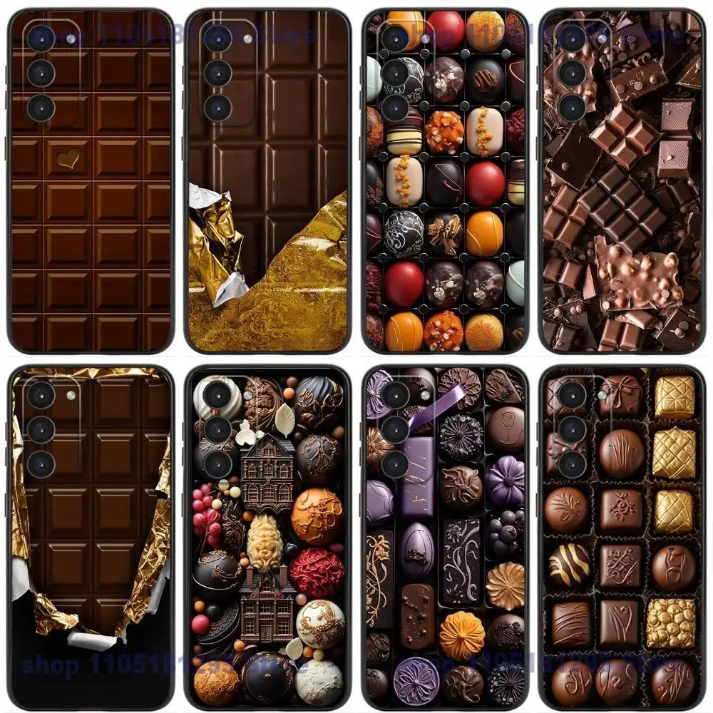 

Chocolate Nutella Phone Case For Samsung Galaxy A32,21s,22,31,52,53,72,73,Note20,8,9,10 Soft Silicone Black Cover