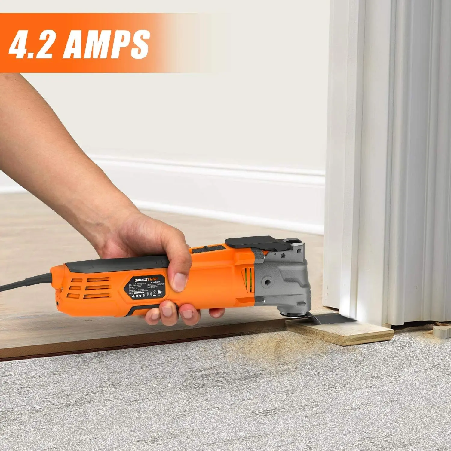 4.2 Amp Oscillating Multitool Kit with 5° Angle, 6 Speeds, 31 Accessories for Cutting and Sanding