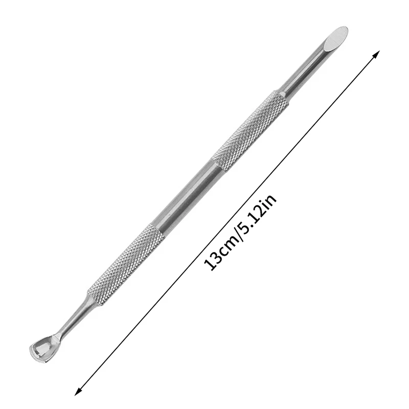 1pcs Double-ended Stainless Steel Cuticle Pusher Nail Dead Skin Push Remover For Pedicure Manicure Nail Art Cleaner Care Tool